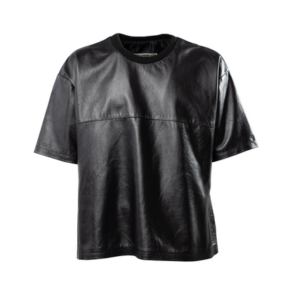 MECCHA leather tee