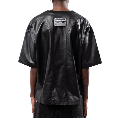 MECCHA leather tee