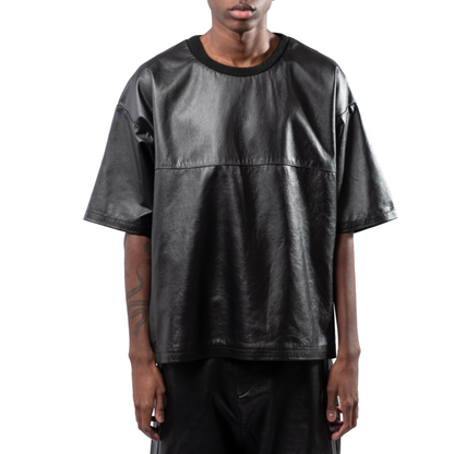 MECCHA leather tee